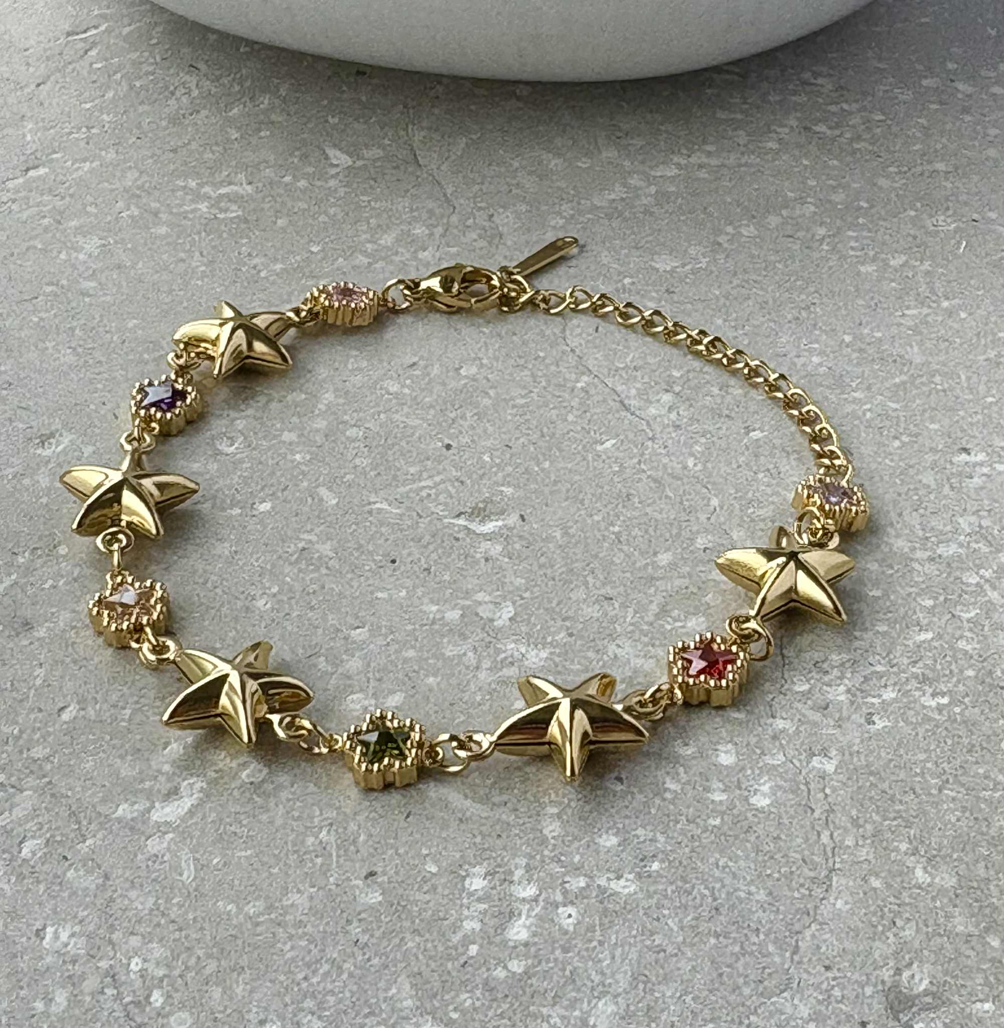 Tarnish Resistant Star Zirconia Bracelet