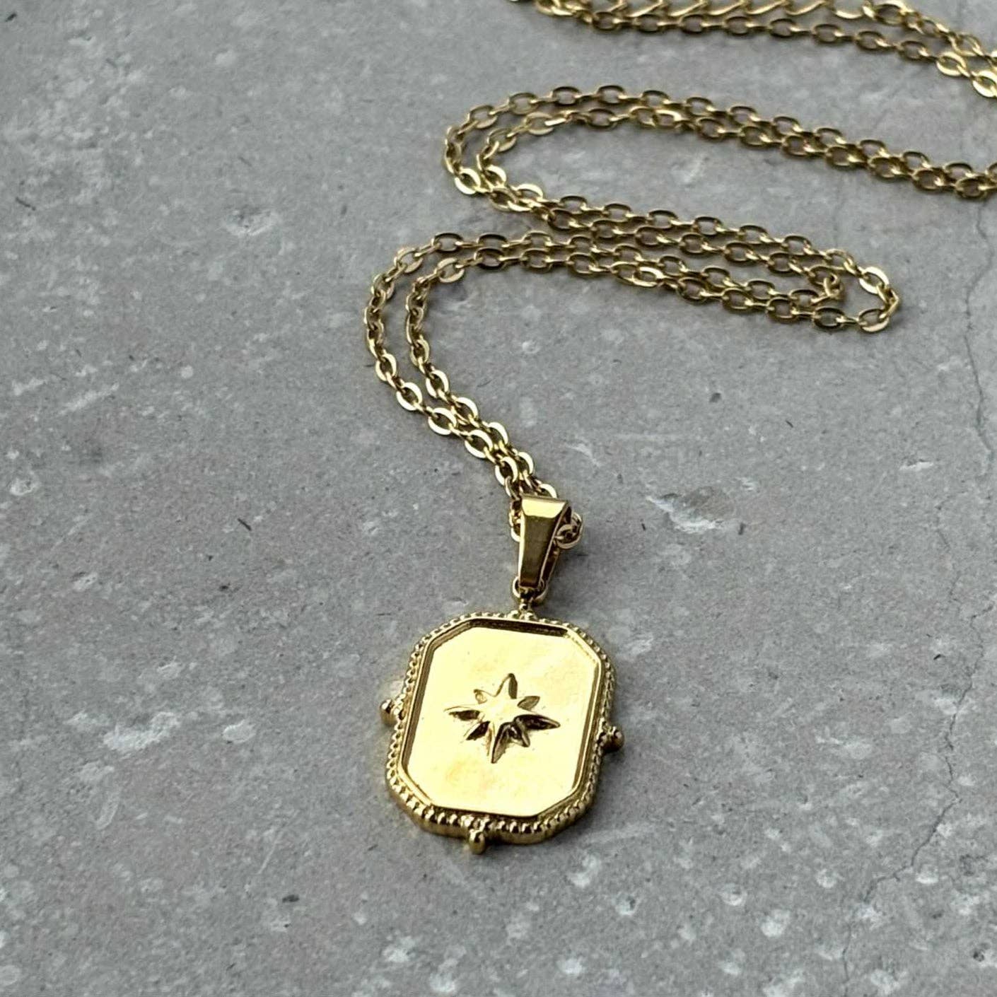 Tarnish Resistant Sun Frame Necklace