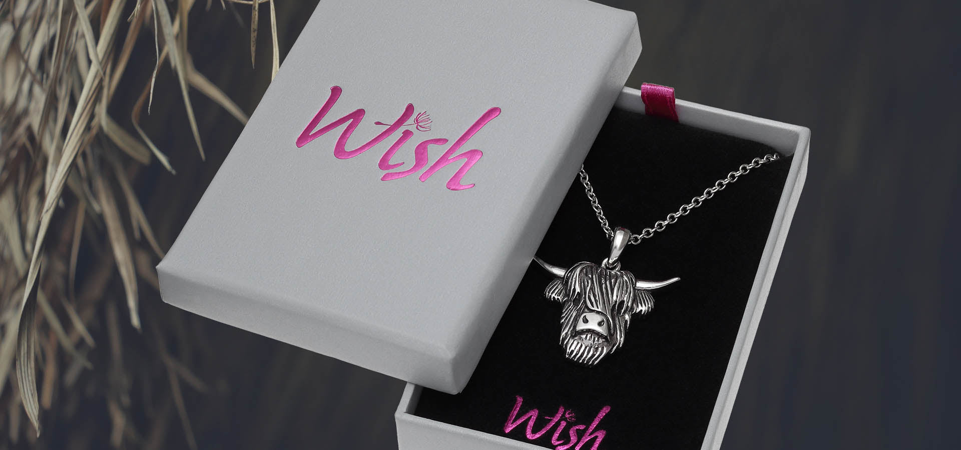 Highland Cow Silver Necklace