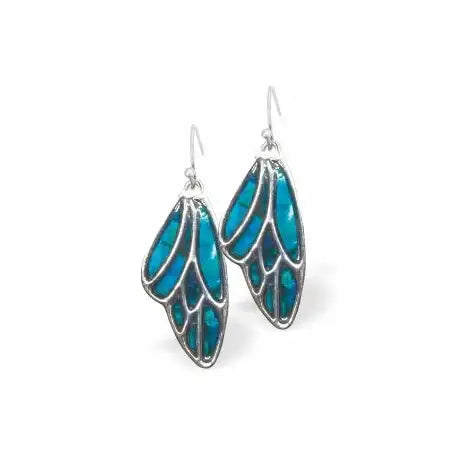 Paua Shell Bee's Wing Earrings