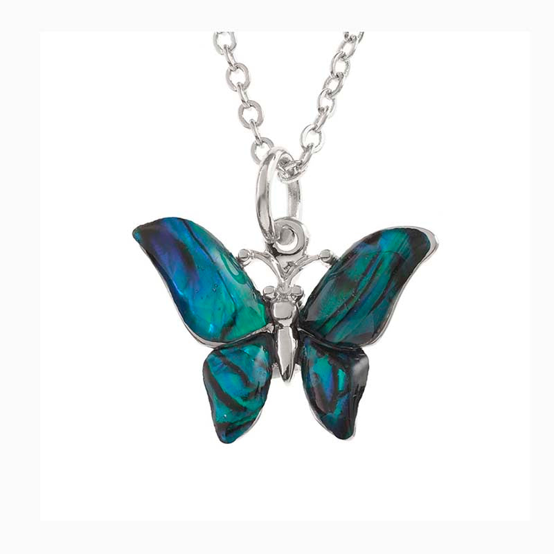 Paua Shell Butterfly Necklace