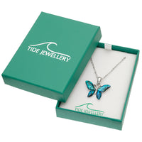 Paua Shell Butterfly Necklace