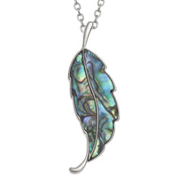 Paua Shell Leaf Necklace