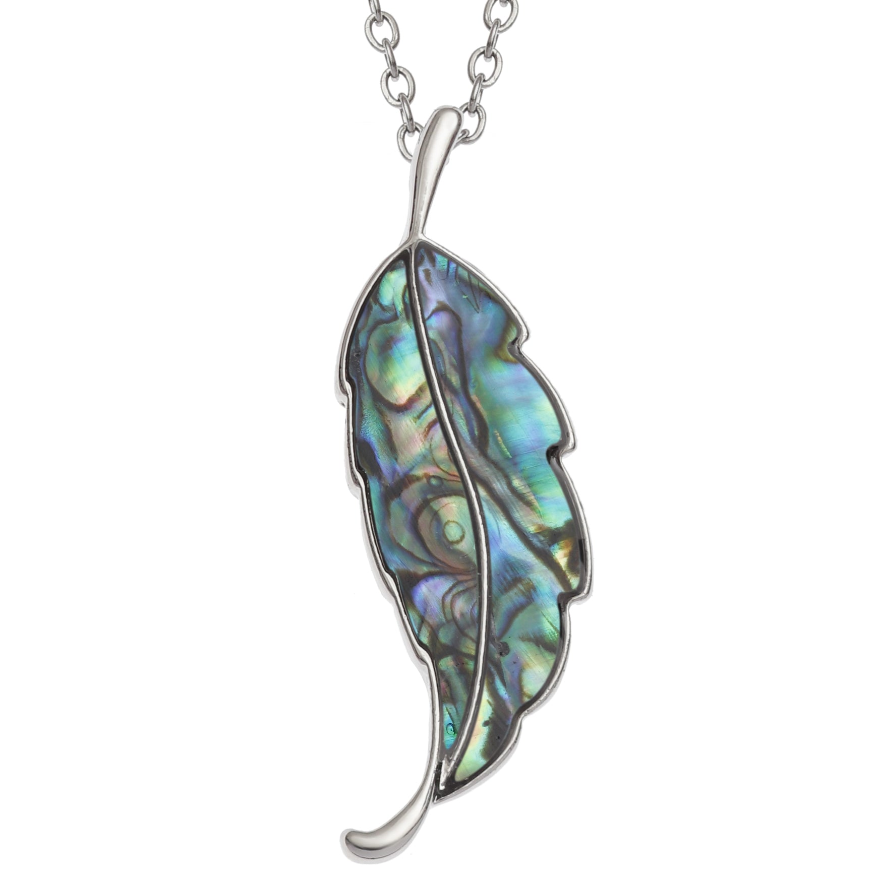 Paua Shell Leaf Necklace