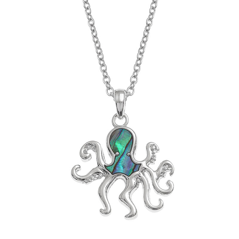 Paua Shell Octopus Necklace