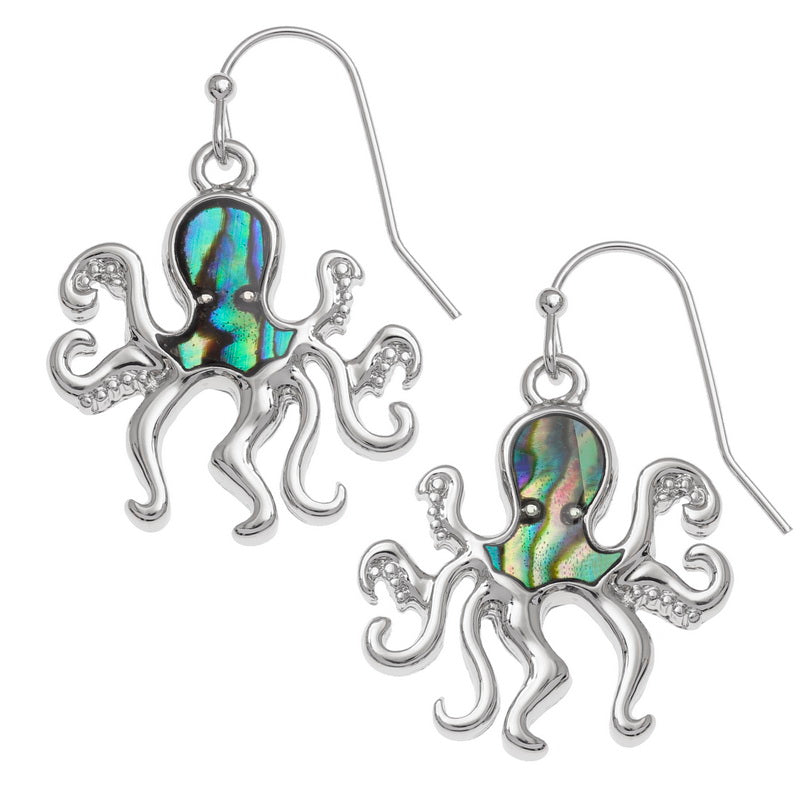 Paua Shell Octopus Earrings