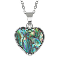 Paua Shell Heart Necklace
