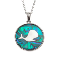 Paua Shell Whale Necklace