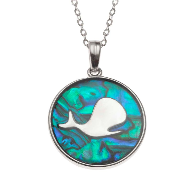Paua Shell Whale Necklace
