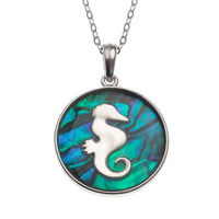Paua Shell Seahorse Necklace