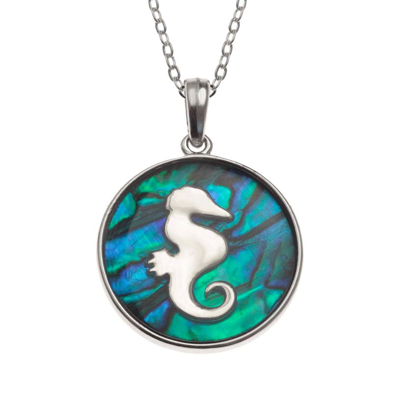 Paua Shell Seahorse Necklace
