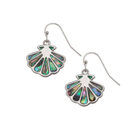 Paua Shell Scallop Shell Earrings