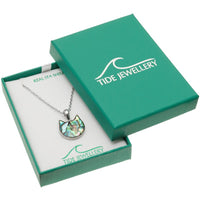 Paua Shell Natural Cat Face Necklace