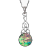 Paua Shell Round Celtic Knot Necklace