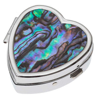 Paua Shell Heart Pill Box