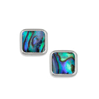 Paua Shell Square Stud Earrings