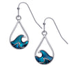 Paua Shell Cresting Wave Earrings