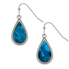 Paua Shell Blue Teardrop Earrings