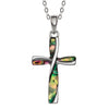 Paua Shell Natural Cross Necklace