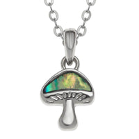 Paua Shell Mushroom Necklace