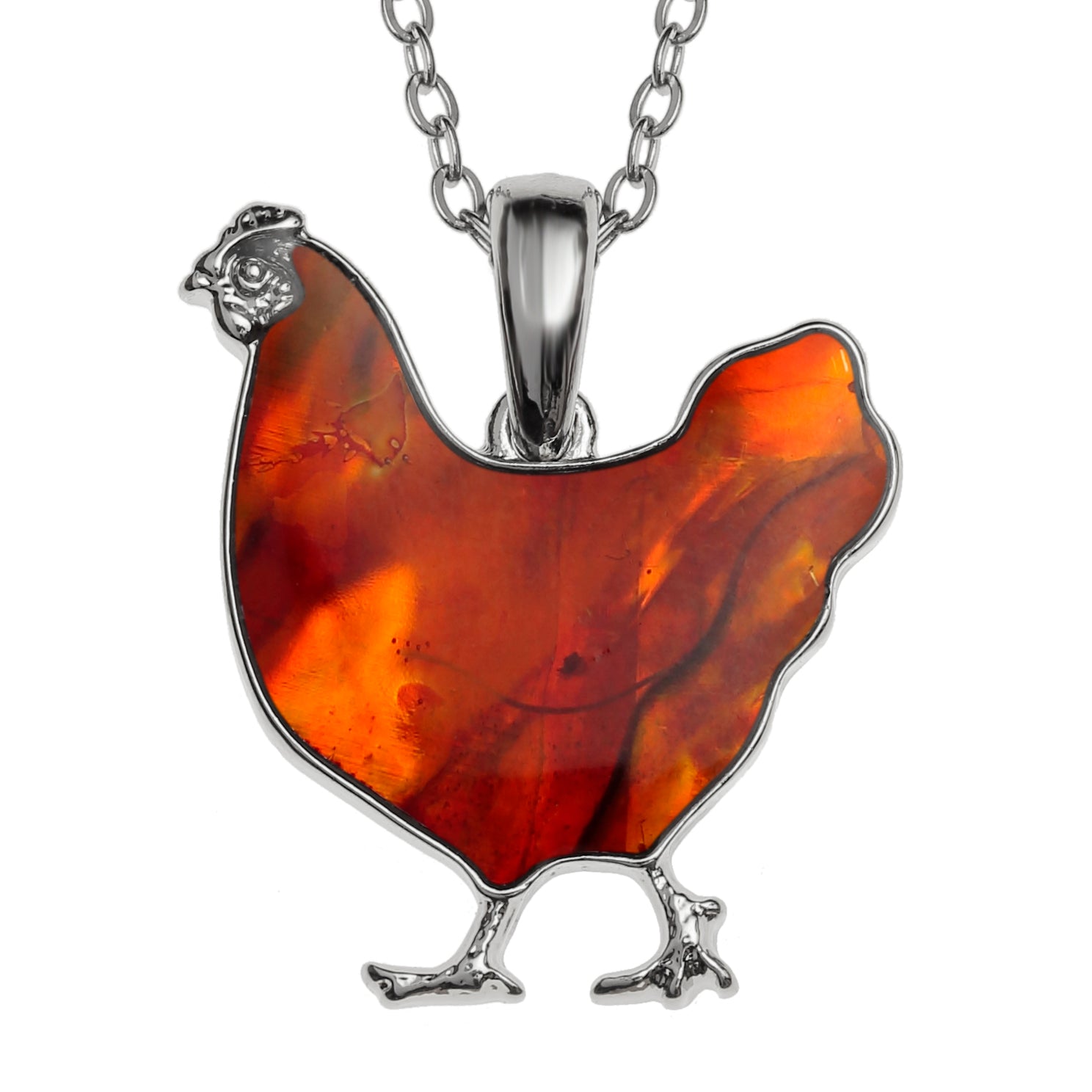 Paua Shell Hen Necklace