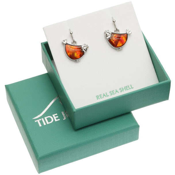 Paua Shell Little Hen Earrings