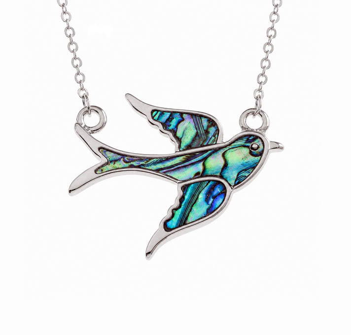 Paua Shell Swallow Necklace
