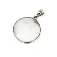 Mother of Pearl Tree of Life Silver Pendant 22mm
