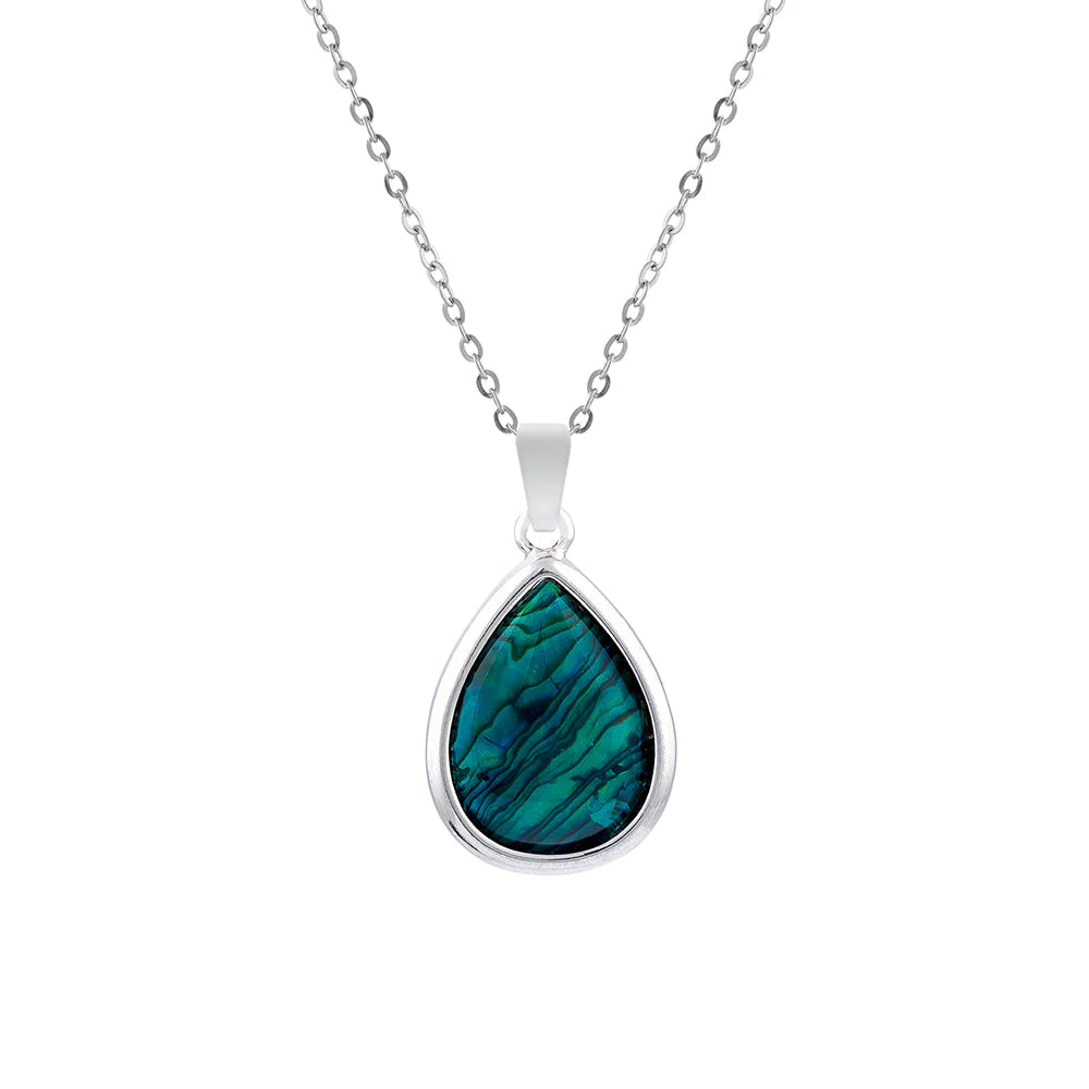 Paua Shell Raindrop Necklace