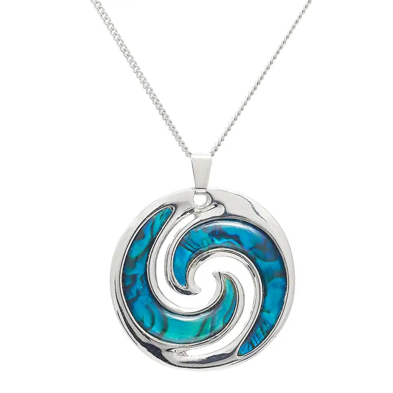 Paua Shell Whirl Necklace