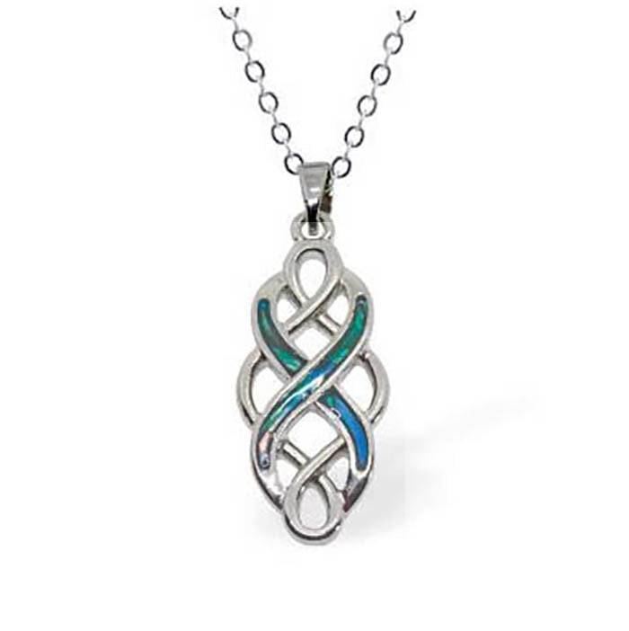 Paua Shell Celtic Twist Necklace