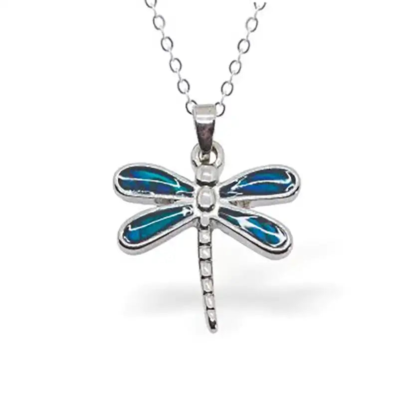 Paua Shell Dragonfly Necklace