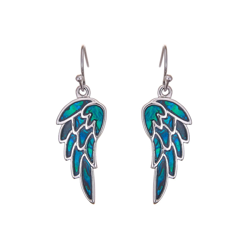 Paua Shell Angel Wings Earrings