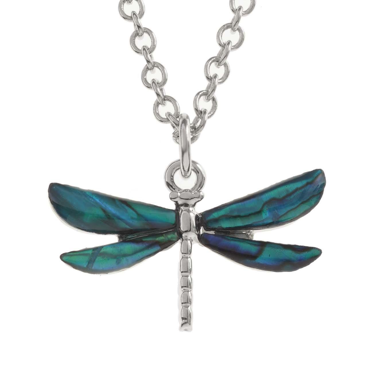 Paua Shell Dragonfly Necklace