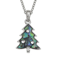 Paua Shell Christmas Tree Necklace