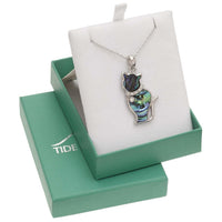 Paua Shell Sitting Cat Necklace Box 2