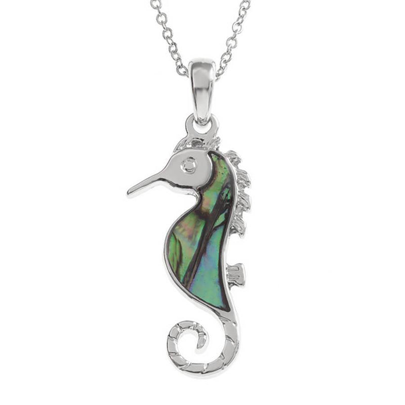 Paua Shell Seahorse Necklace