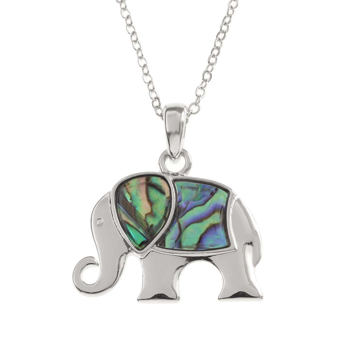 Paua Shell Elephant Necklace