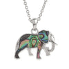 Paua Shell African Elephant Necklace
