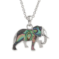 Paua Shell African Elephant Necklace