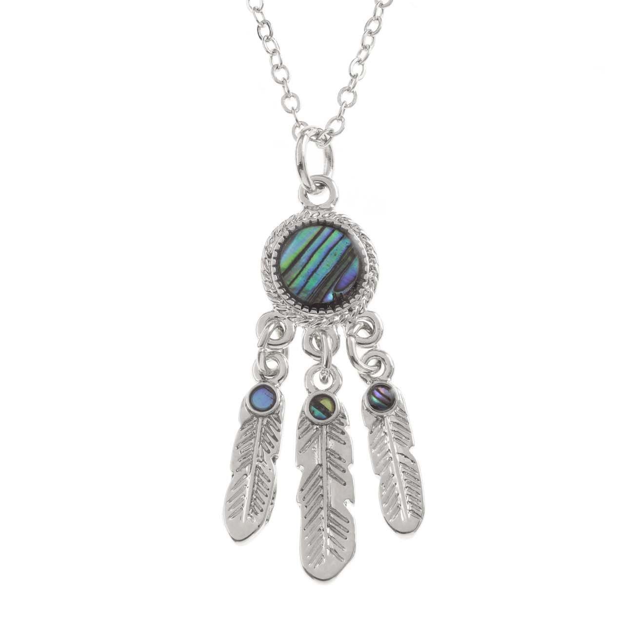 Paua Shell Dream Catcher Necklace