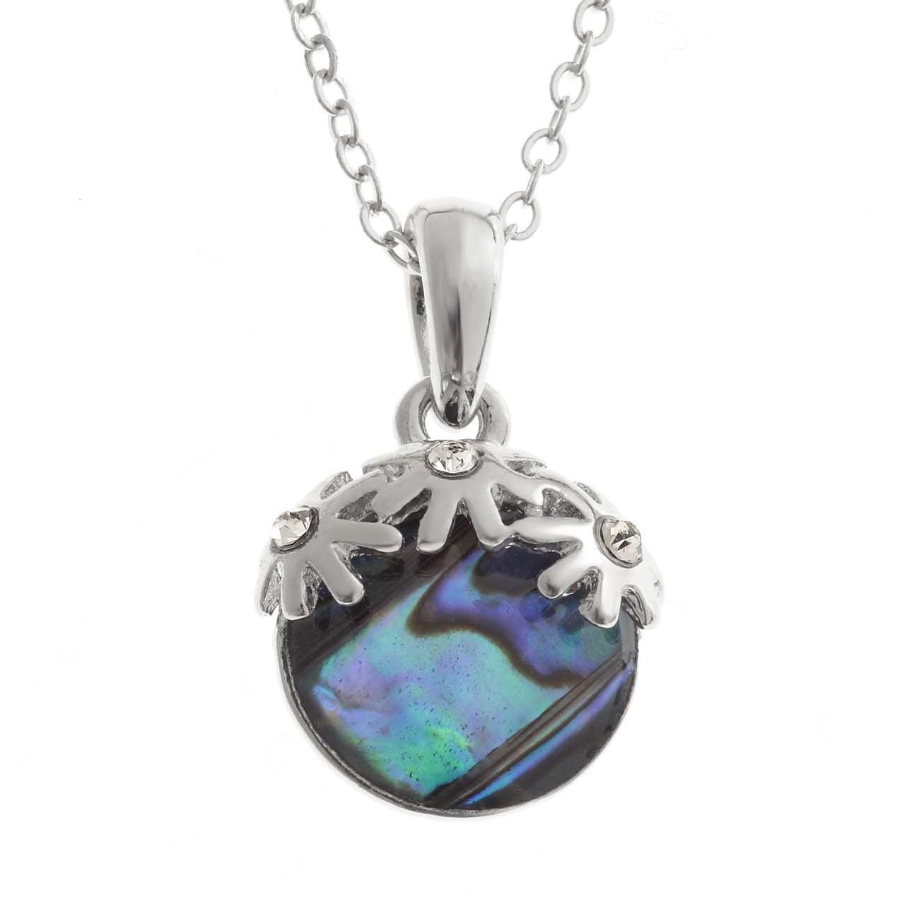 Paua Shell Flower Necklace