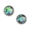 Paua Shell Round Stud Earrings