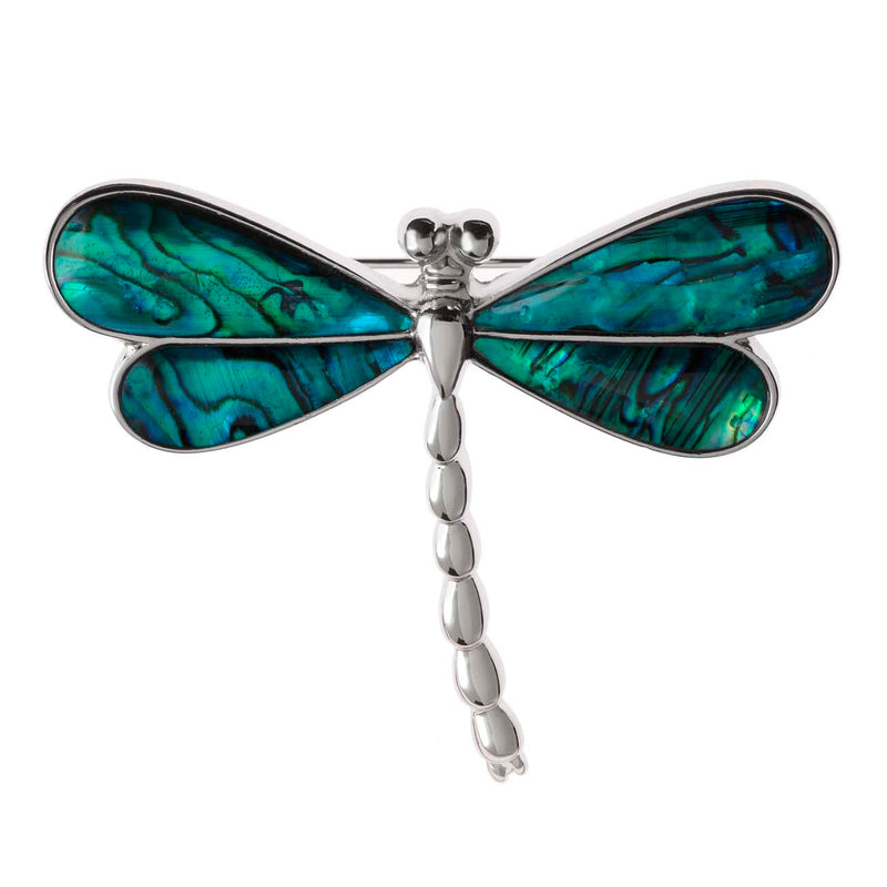 Paua Shell Dragonfly Brooch