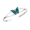 Paua Shell Blue Butterfly Bangle