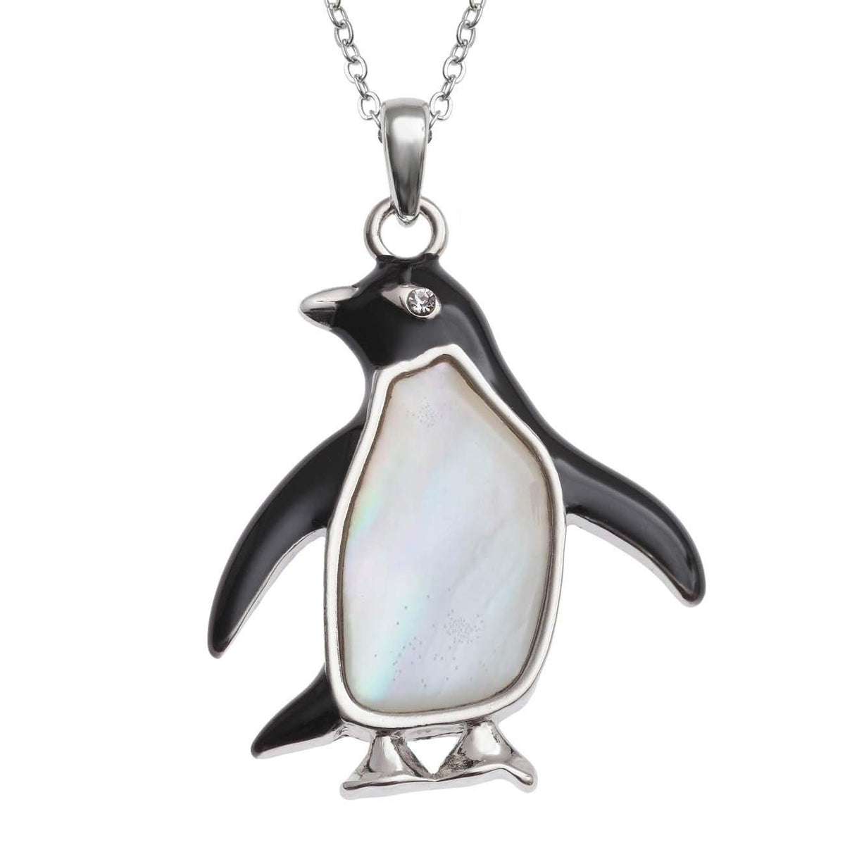 Paua Shell Penguin Necklace