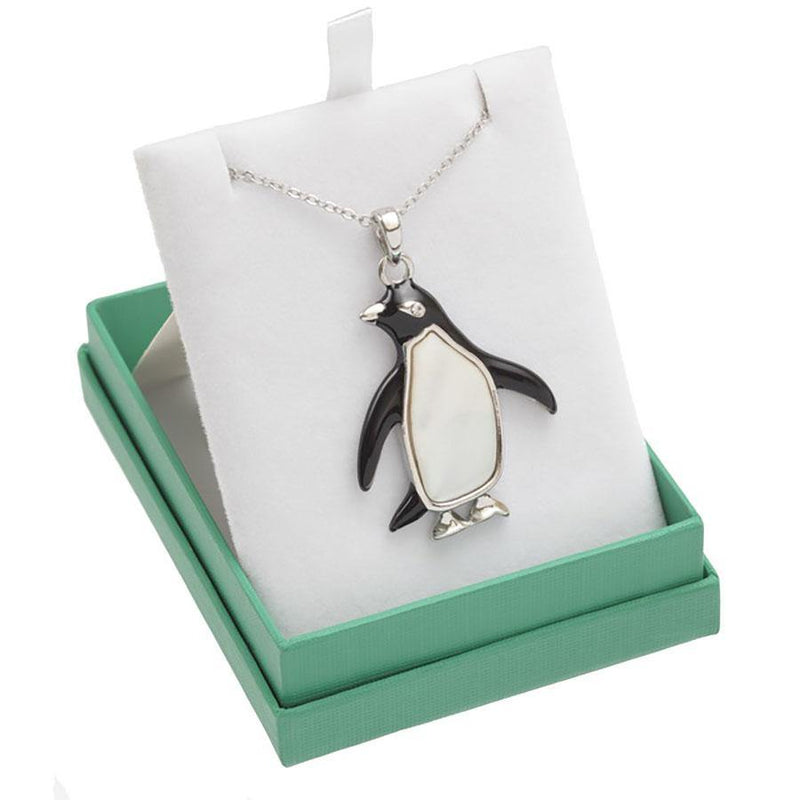 Paua Shell Penguin Necklace Boxed