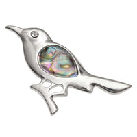 Paua Shell Songbird Brooch