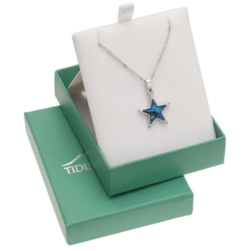 Paua Shell Star Necklace Boxed