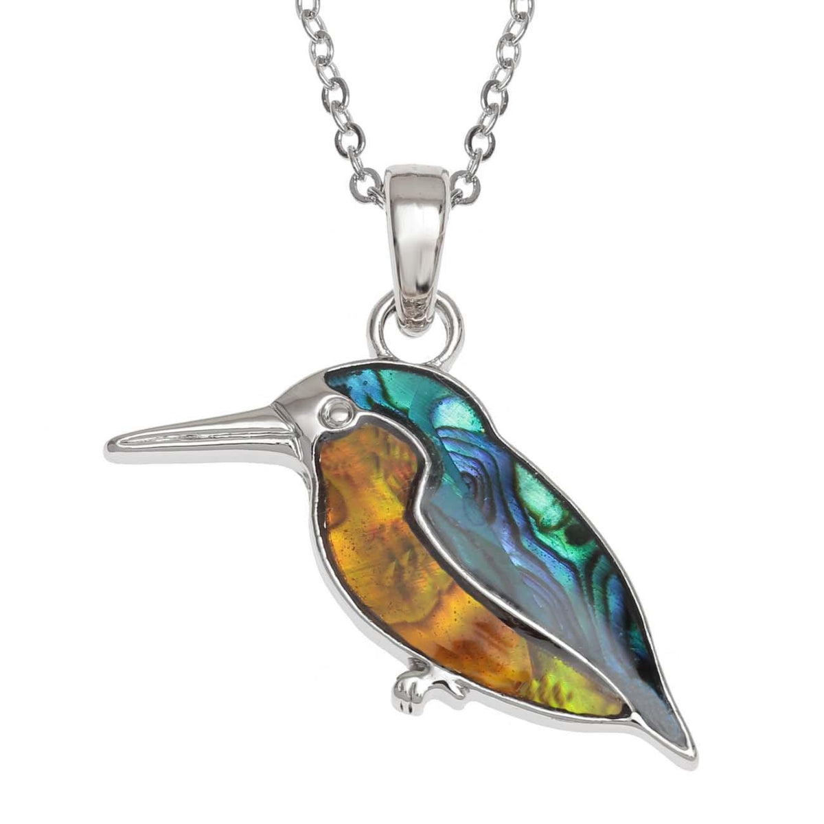 Paua Shell Kingfisher Necklace